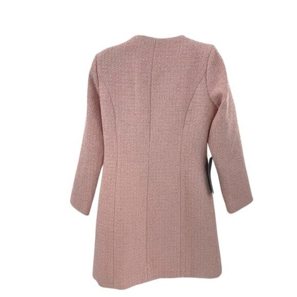 Tuckernuck NEW Birkley Pastel Pink Tweed Long Sleeve Classic Mini Dress Size M - Picture 7 of 11